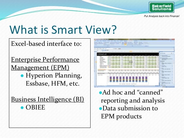 Oracle smartview 